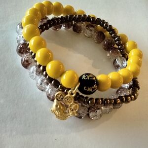 Handmade Bead Bracelets. Set of 3. NWOT.